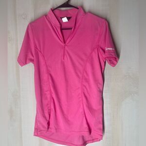 Canari bike cycling‎ short sleeve shirt pink, pockets size large